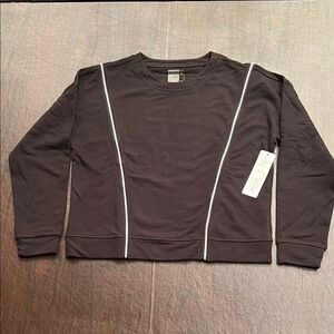 Lucky in Love Black Zips are Sealed Tennis Jacket Size Medium